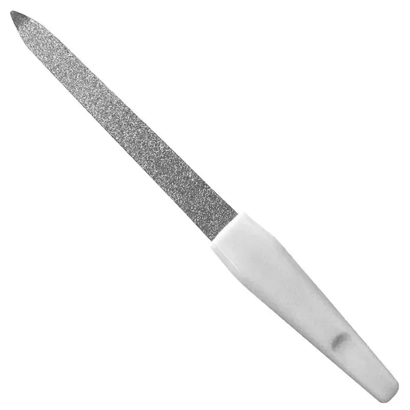 3-Pack Double-Sided Metal Nail Files | Manicure & Pedicure Metal Nail File Set QXL M237 WHITE