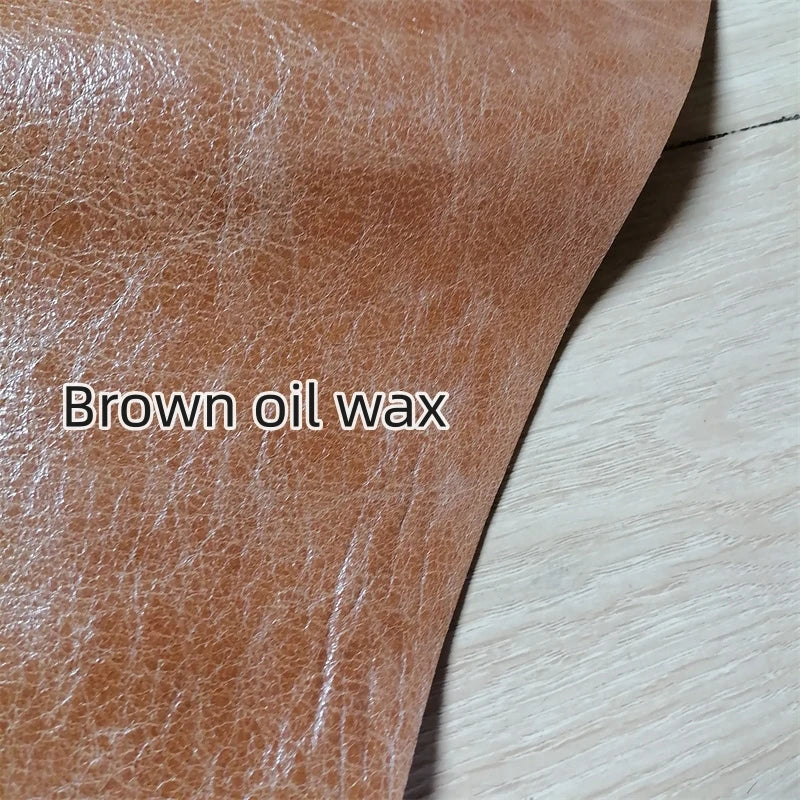 1mm Brown Oil-Wax Top-Grain Cowhide Leather Sheet | DIY Craft Leather Craft Sheet QXL Brown 20x30cm China Mainland