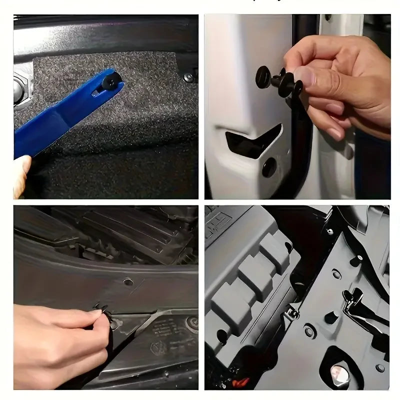 100-Pack Car Fastener Clips | Bumper, Door & Mudguard Rivets Car Trim Fasteners QXL
