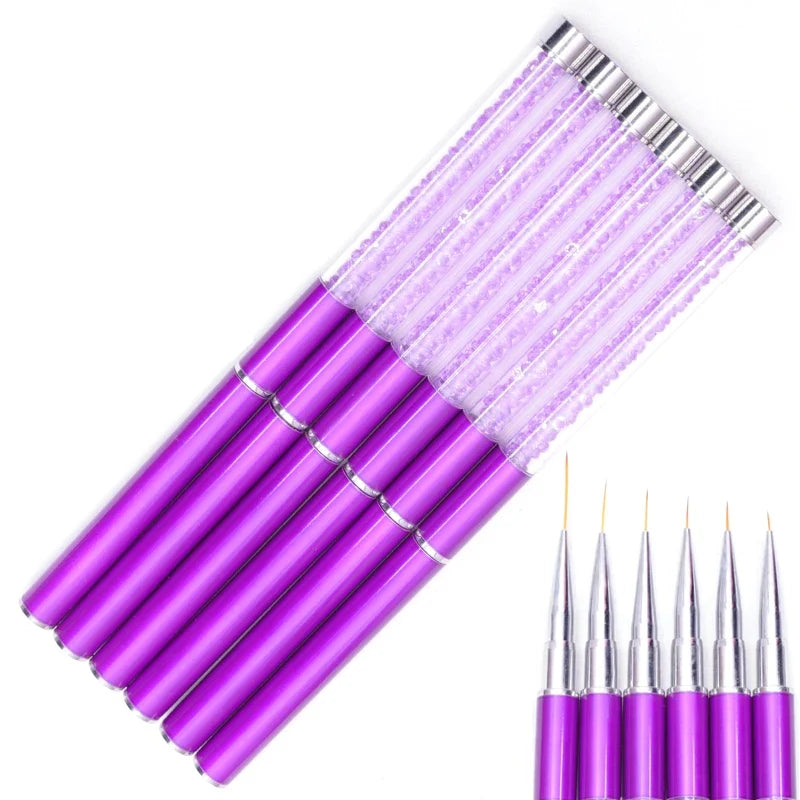 Acrylic Nail Art Liner Brush | Stripe & Flower Drawing Pen Nail Art Brush QXL
