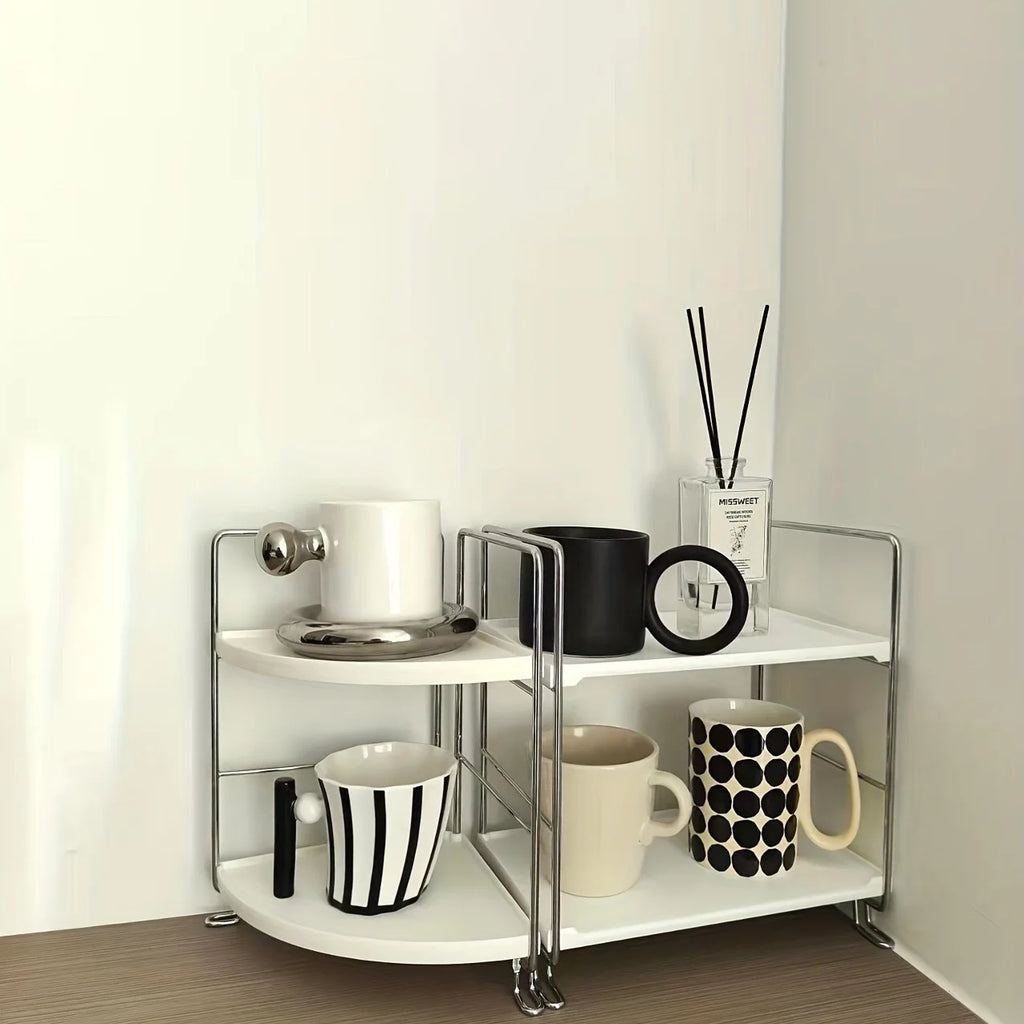 Multi-Layer Corner Storage Organizer | Bathroom Vanity Rack Corner Storage Organizer QXL
