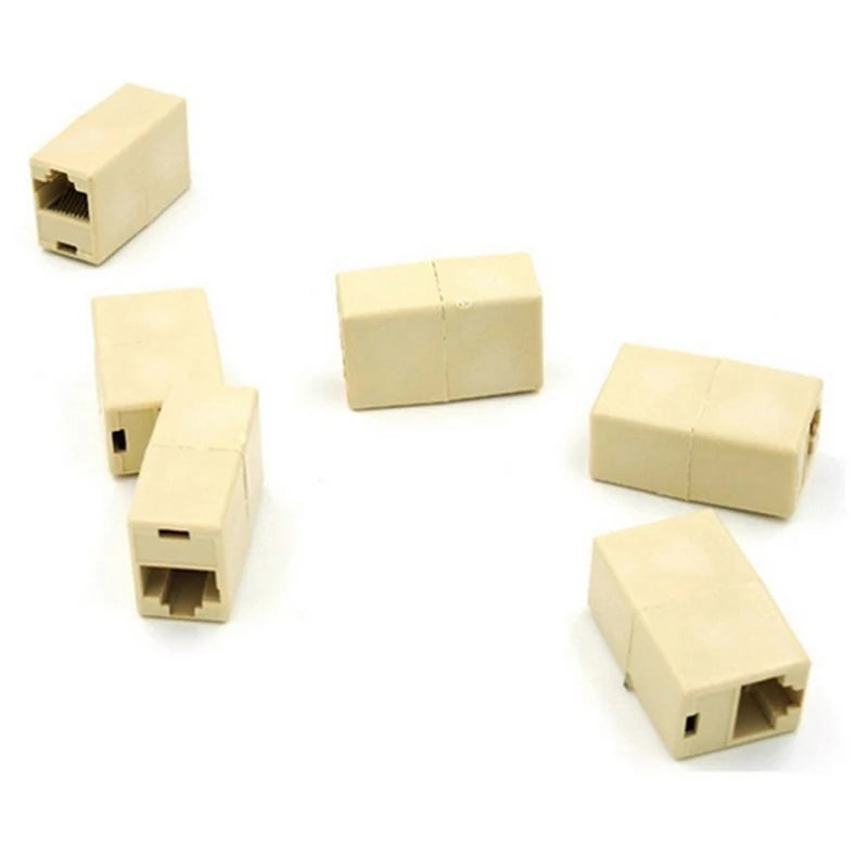 10-Pack RJ45 Female to Female Ethernet Coupler Connectors Ethernet Coupler Connector QXL