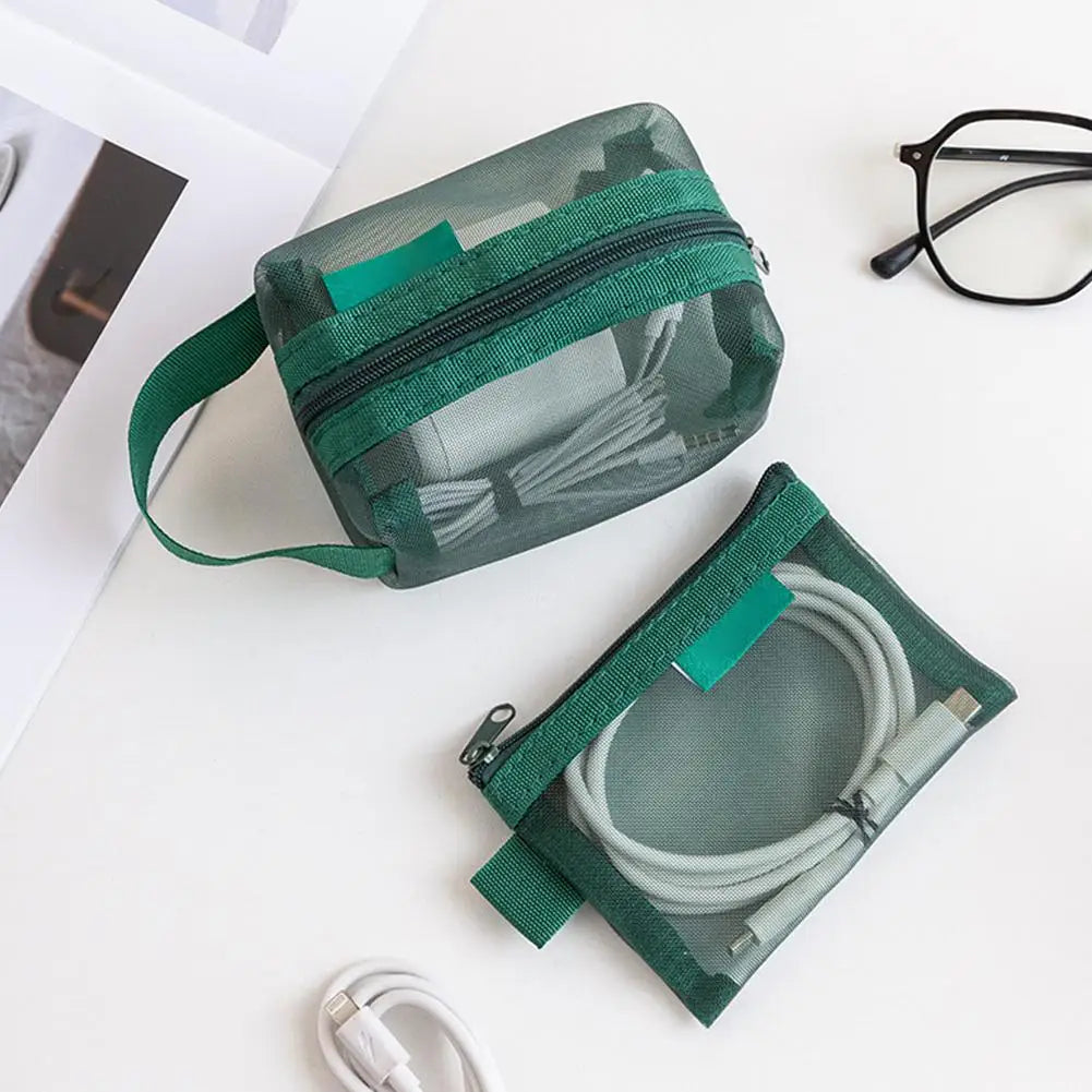 6-Pack Mesh Zipper Pouches | Travel Organizer Bag Set Travel Organizer Pouches QXL