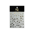 Christmas 5D Gold Foil Nail Stickers – Reindeer & Snowball Nail Art Stickers QXL 1PC