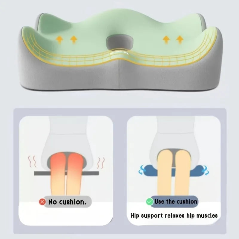 3D Memory Foam Seat Cushion | Office Chair, Car & Wheelchair Memory Foam Seat Cushion QXL