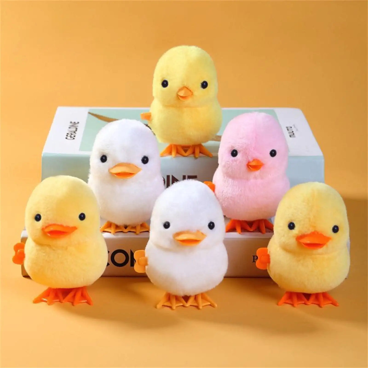Wind-Up Jumping Plush Duck & Chick Toy | Kids Gift Wind-Up Plush Toy QXL