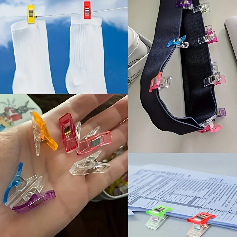 U-Shape Spring Clips for Sewing, Quilting & Scrapbooking | 30/50/100 Craft Spring Clips QXL