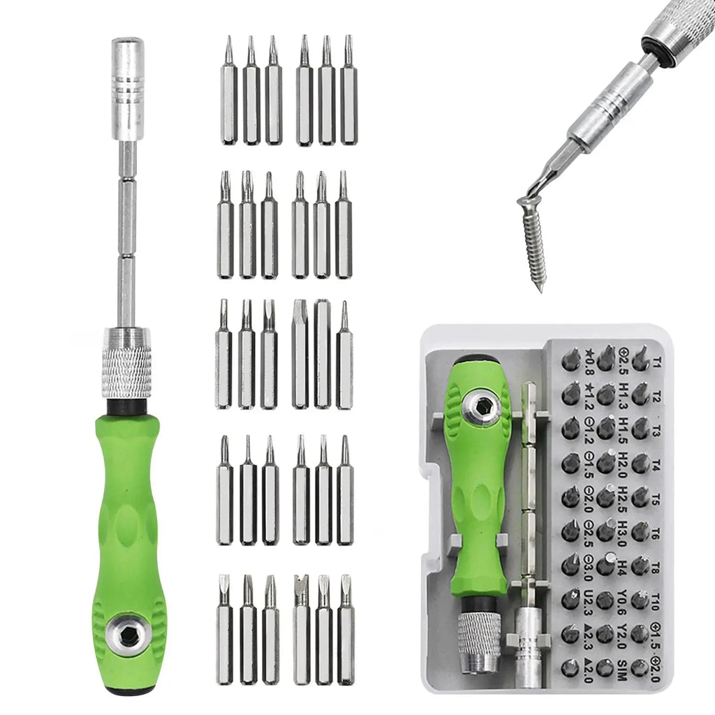 32-in-1 Precision Screwdriver Set | 30 Magnetic CRV Bits Precision Screwdriver Set QXL 32-in-1