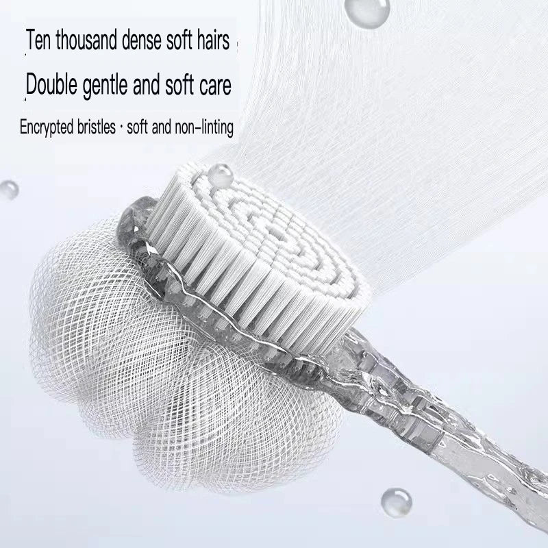 Long-Handled Bath Brush | 40cm Back Scrubber Tool Bath Back Brush QXL