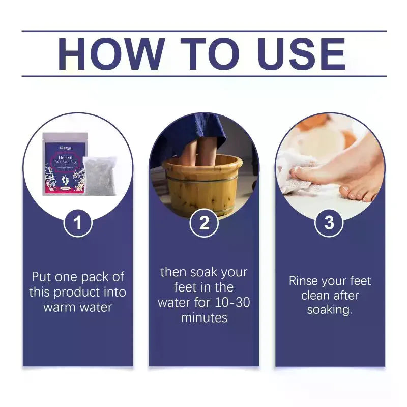 10-Pack Herbal Foot Soak Bags | Wormwood & Sea Salt Kit Herbal Foot Soak QXL