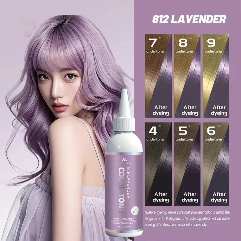 200ml Plant-Based Hair Dye | Gray Coverage Semi-Permanent Semi-Permanent Hair Dye QXL 812