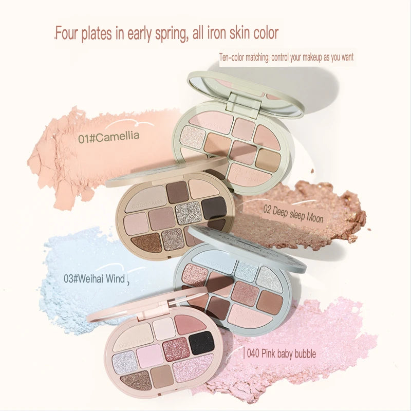 10-Color Eyeshadow Palette – Blush, Highlight & Contour Eyeshadow Palette QXL