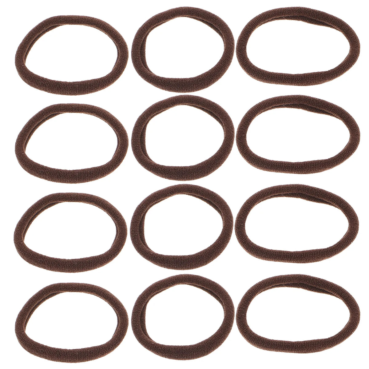 100-Pack Seamless Elastic Hair Ties | Deep Coffee Ponytail Holders Elastic Hair Ties QXL