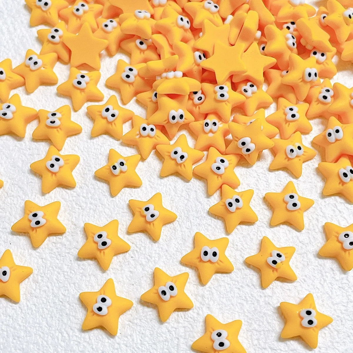 20-Pack 11mm Resin Star Flat Back Cabochons | Kawaii DIY Craft Resin Craft Cabochons QXL 20PCs Star