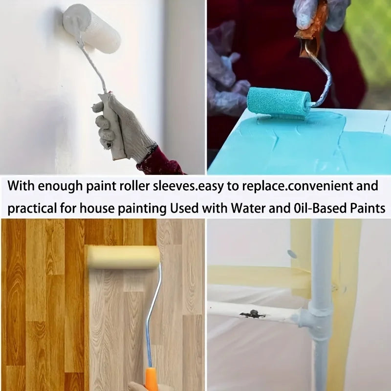 10-Pack Sponge Paint Rollers | Traceless Latex Paint Applicator Sponge Paint Roller QXL