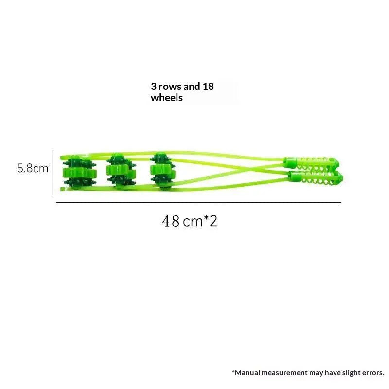 Pull-Back Roller Massager Strap | Portable Back & Neck Tool Handheld Massage Roller QXL A4
