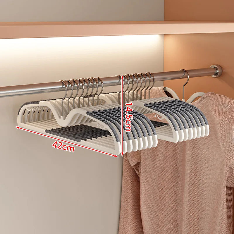 Non-Slip Plastic Hangers | Traceless Design for Clothes & Bras Clothing Hangers QXL 10pcs Gray