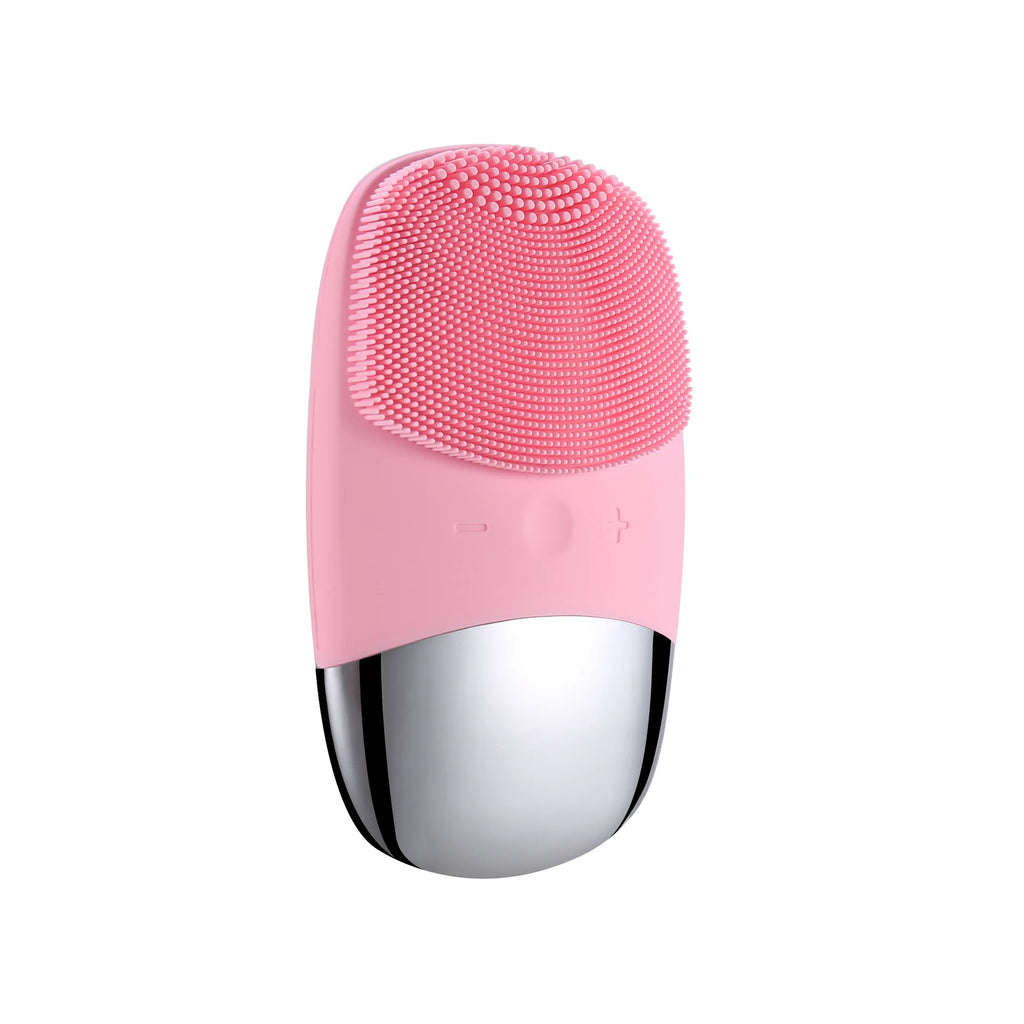 Sonic Electric Silicone Facial Cleansing Brush | IPX7 Rechargeable Facial Cleansing Brush QXL Pink