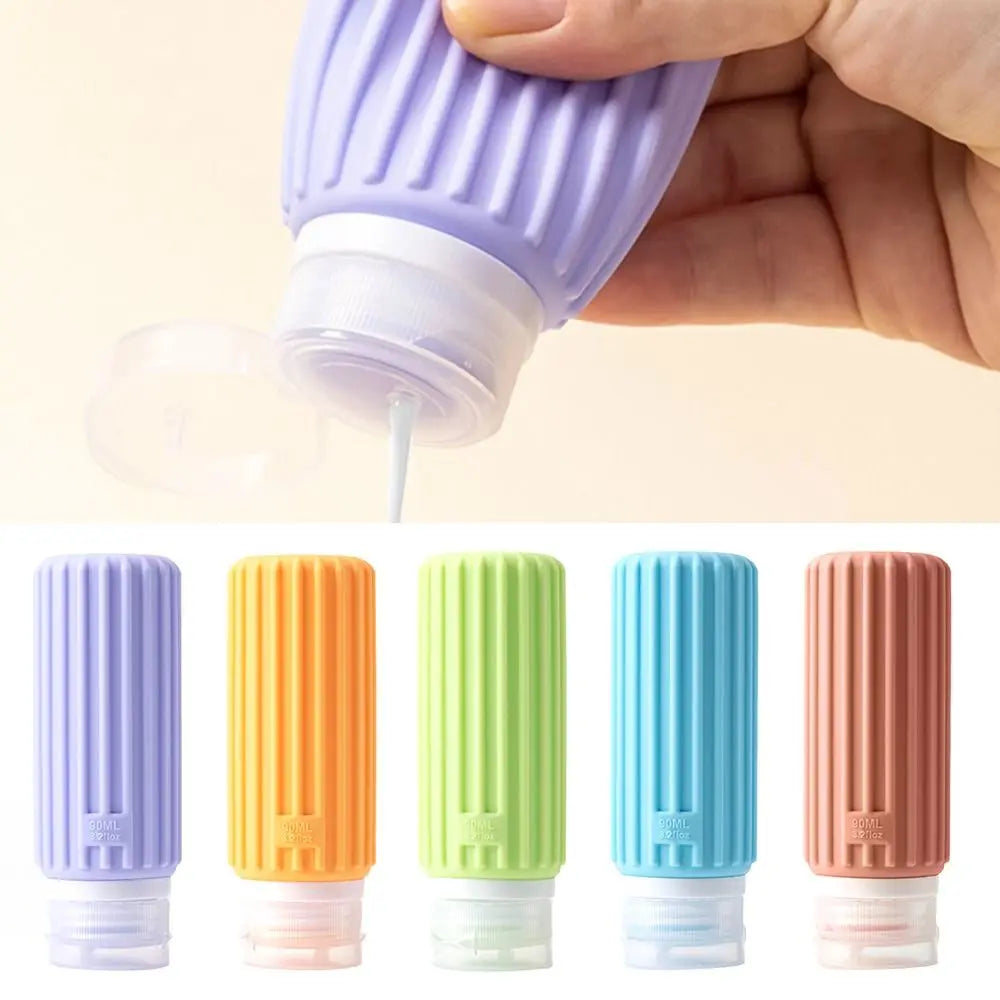 Silicone Refillable Travel Bottles 60ml & 90ml – Squeeze Containers Travel Squeeze Bottle QXL
