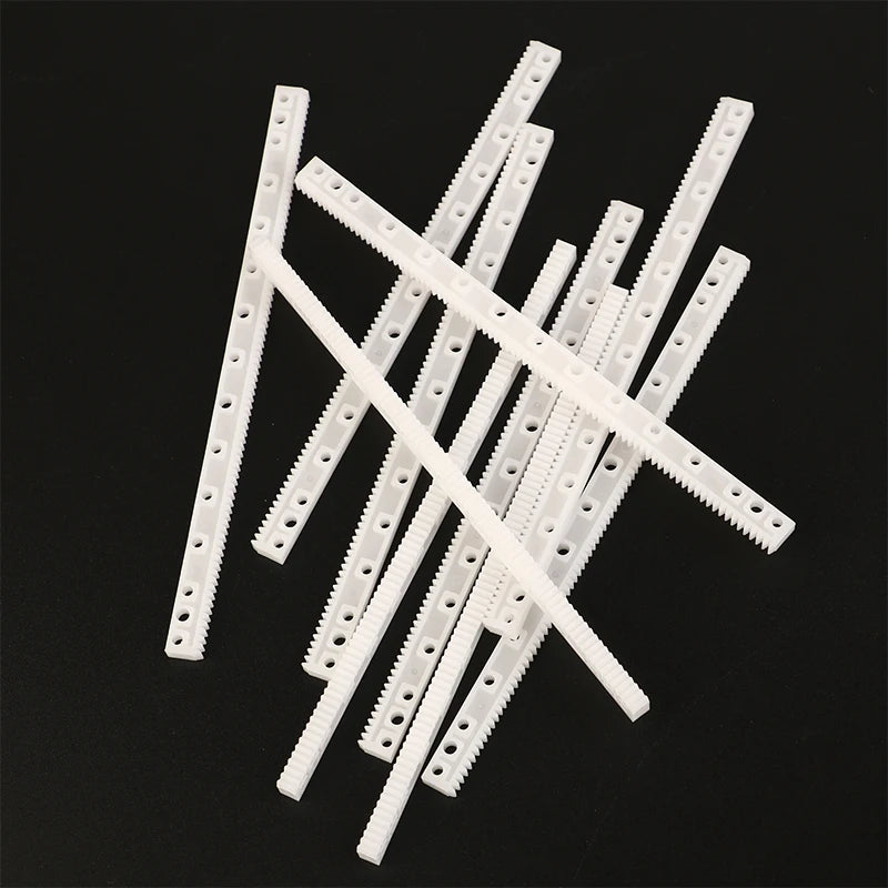 10-Pack 125mm Plastic Gear Rack 83 Teeth | 0.5M DIY Parts Plastic Gear Rack QXL