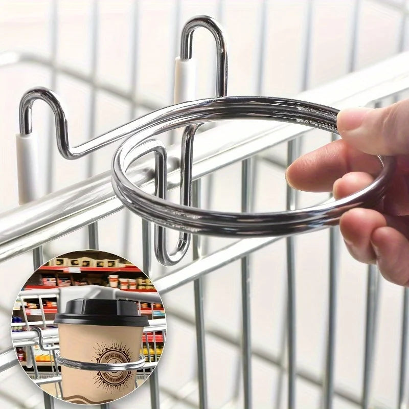 2-Pack Shopping Cart Cup Holder | Portable Clip-On Drink Holder Cart Cup Holder QXL