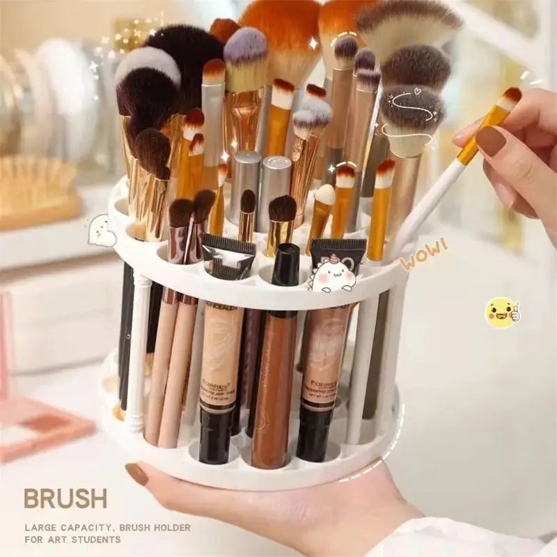 White Makeup Brush Organizer & Drying Rack – Detachable Makeup Brush Organizer QXL