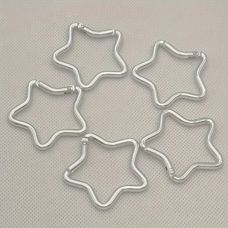 Star Aluminum Carabiner Keychain Clips | Camping & Backpack Hook Carabiner Keychain Clip QXL