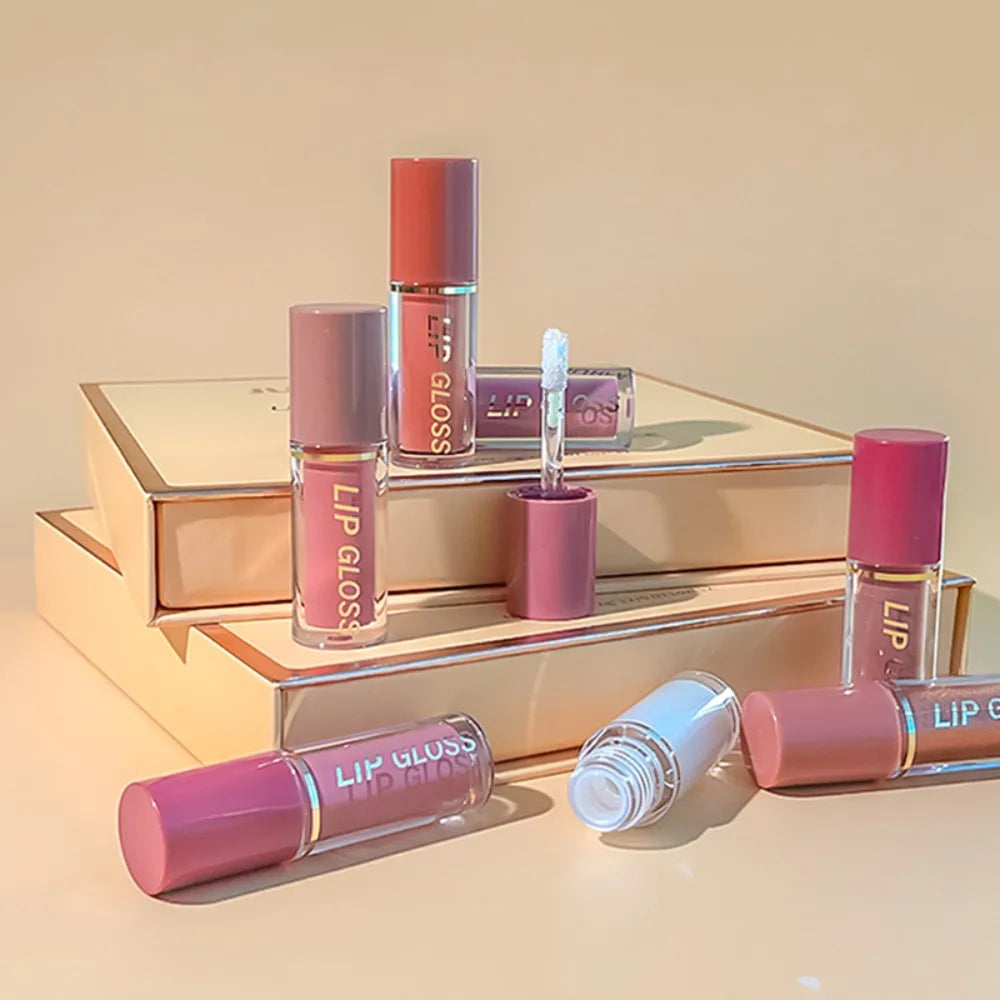 12-Color High Pigment Lip Gloss Set | Non-Sticky Liquid Lipstick Lip Gloss Set QXL