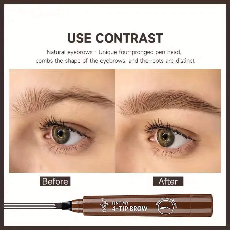 JUJU Dream 4-in-1 Waterproof Liquid Eyebrow Pencil – 5 Colors Liquid Eyebrow Pencil QXL