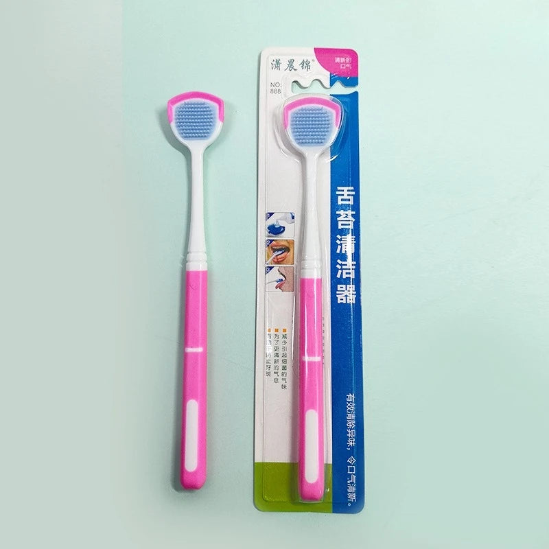 Plastic Tongue Scraper for Adults – 4 Colors | Oral Hygiene Tool Tongue Scraper QXL Pink