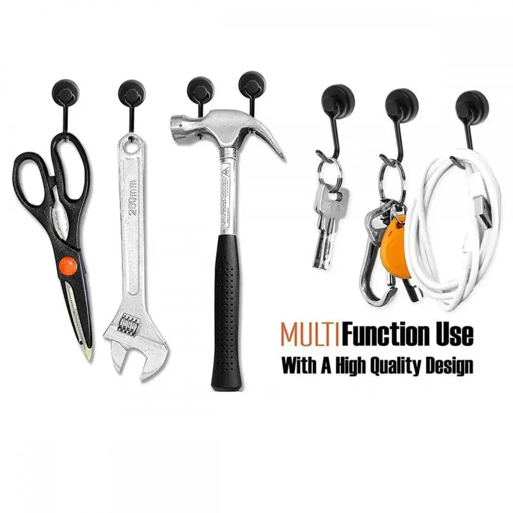 Heavy-Duty Neodymium Magnetic Swivel Hooks | 1–8 Pack Magnetic Swivel Hooks QXL