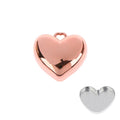 Heart-Shape Mini Empty Compact with Mirror & Keychain Empty Makeup Compact QXL Rose Gold
