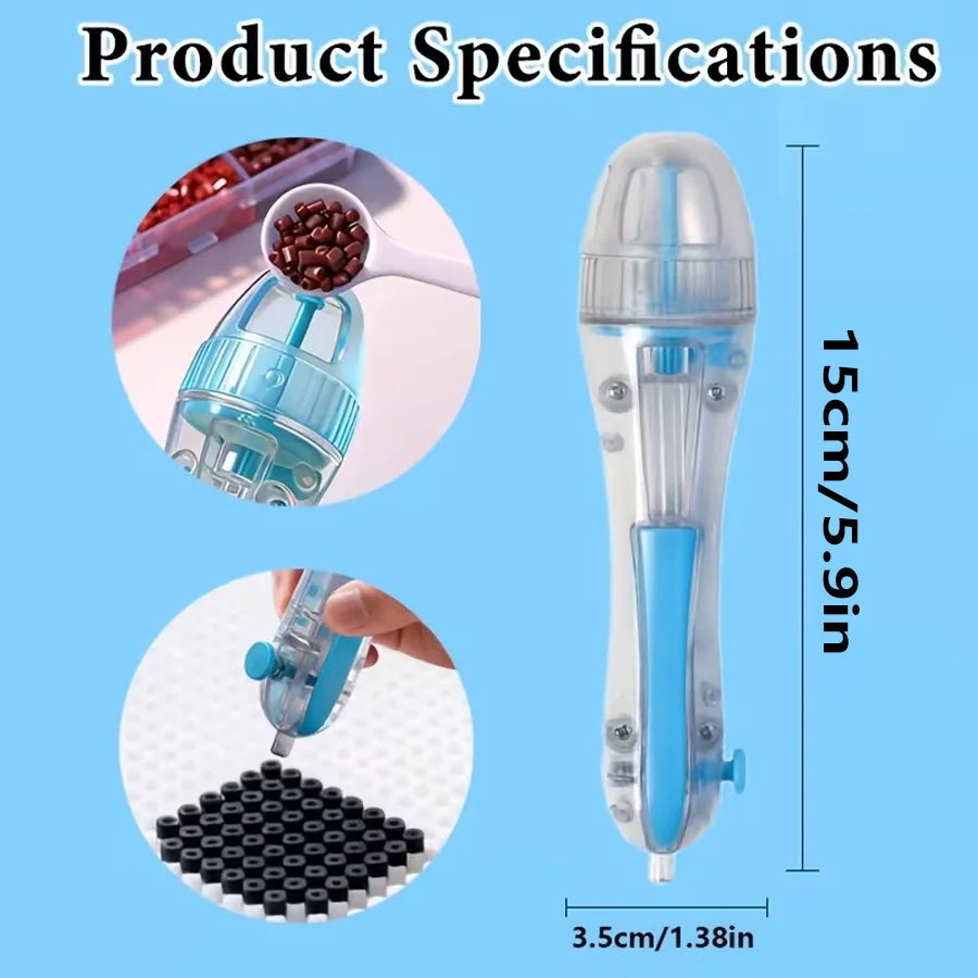 DIY Automatic Bead Pen | 2.6mm 3D Pixel Puzzle Craft Tool DIY Bead Craft Pen QXL