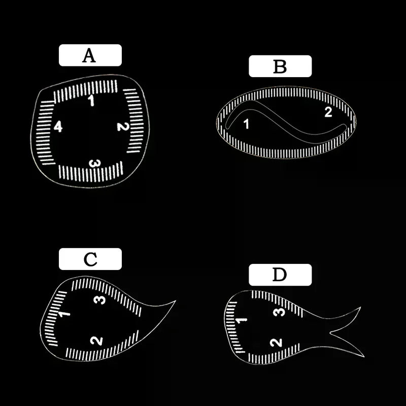 Brow Mapping Ruler – Eyebrow Shaping & Microblading Stencil Eyebrow Mapping Ruler QXL