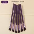KOSSHOW 6-Pc Eye Makeup Brush Set | Purple Wood Handle Eye Makeup Brush Set QXL PURPLE
