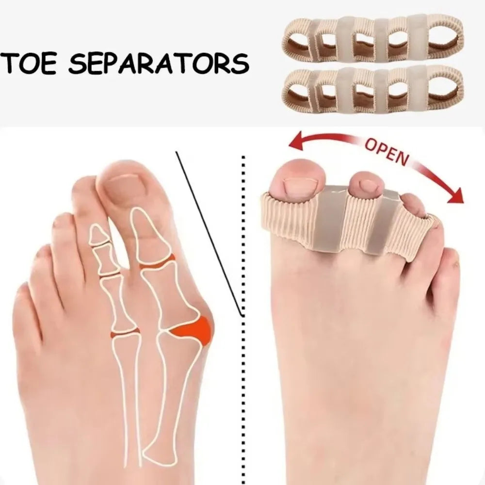 Silicone Toe Separator & Spacer | 3, 4 & 5 Hole Spreader Toe Separator QXL