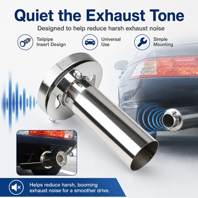 304 Stainless Steel Exhaust Silencer Insert | 2" Muffler Tip Exhaust Silencer Insert QXL
