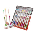 10-Pack Bamboo Charcoal Soft Toothbrushes | Family Value Set Bamboo Charcoal Toothbrush QXL 10PCS White