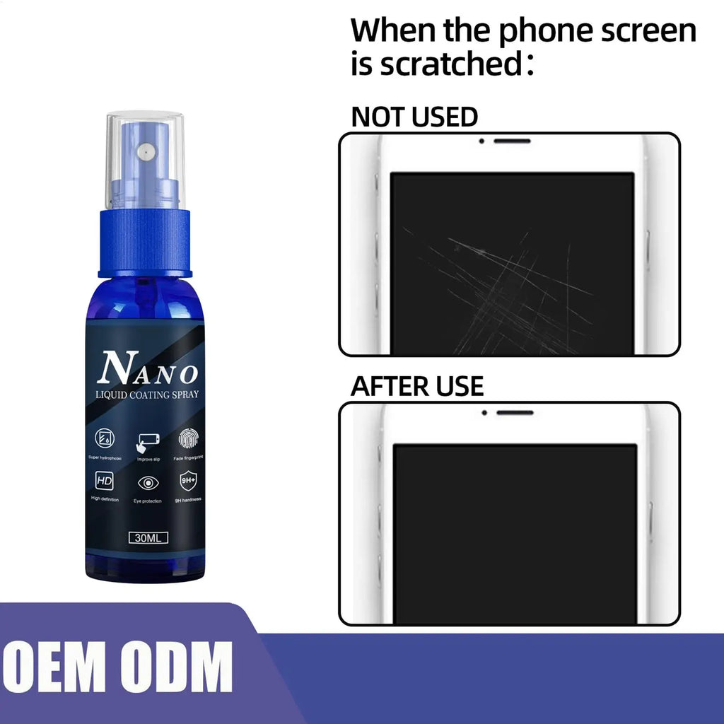 30ml Liquid Screen Protector Spray – Hydrophobic Anti-Scratch Liquid Screen Protector QXL