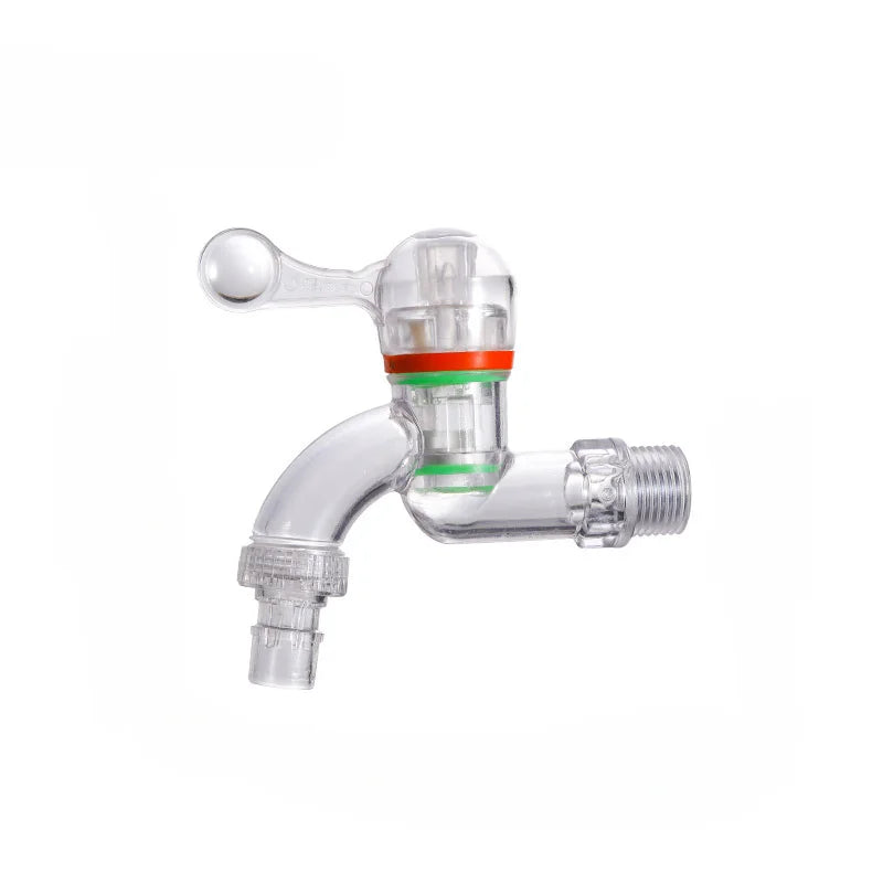 Modern Transparent Plastic Faucet | Freeze-Resistant Tap 9.98cm Plastic Household Faucet QXL