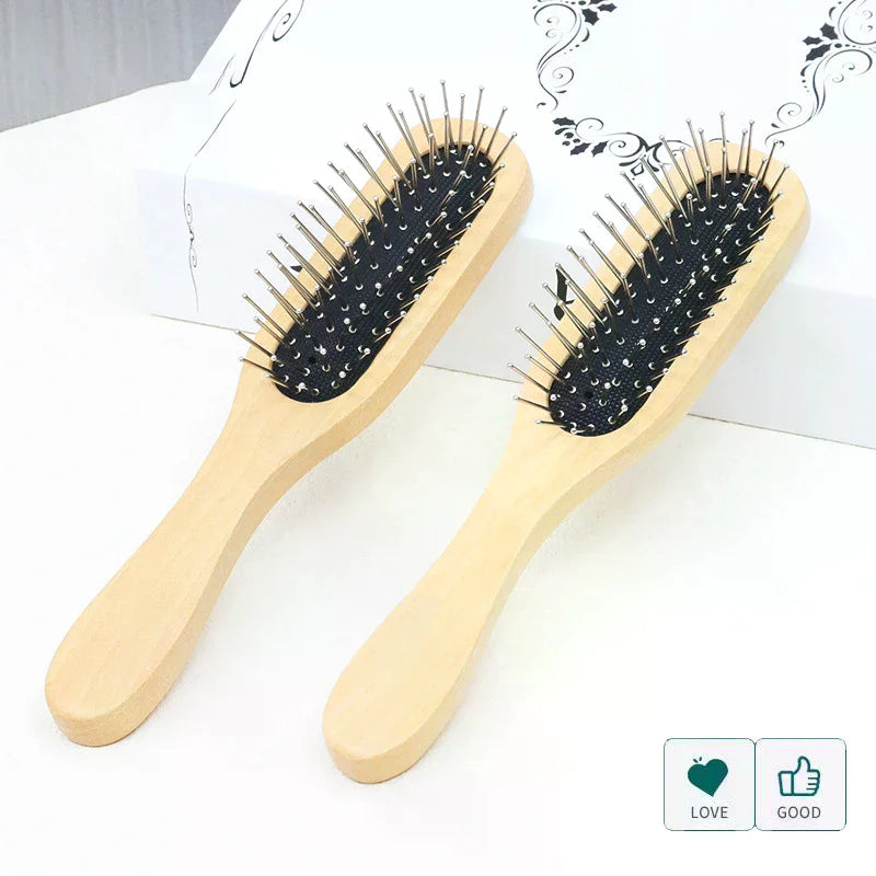 Natural Wood Air Cushion Hair Comb | Scalp Detangler Brush Air Cushion Hair Comb QXL