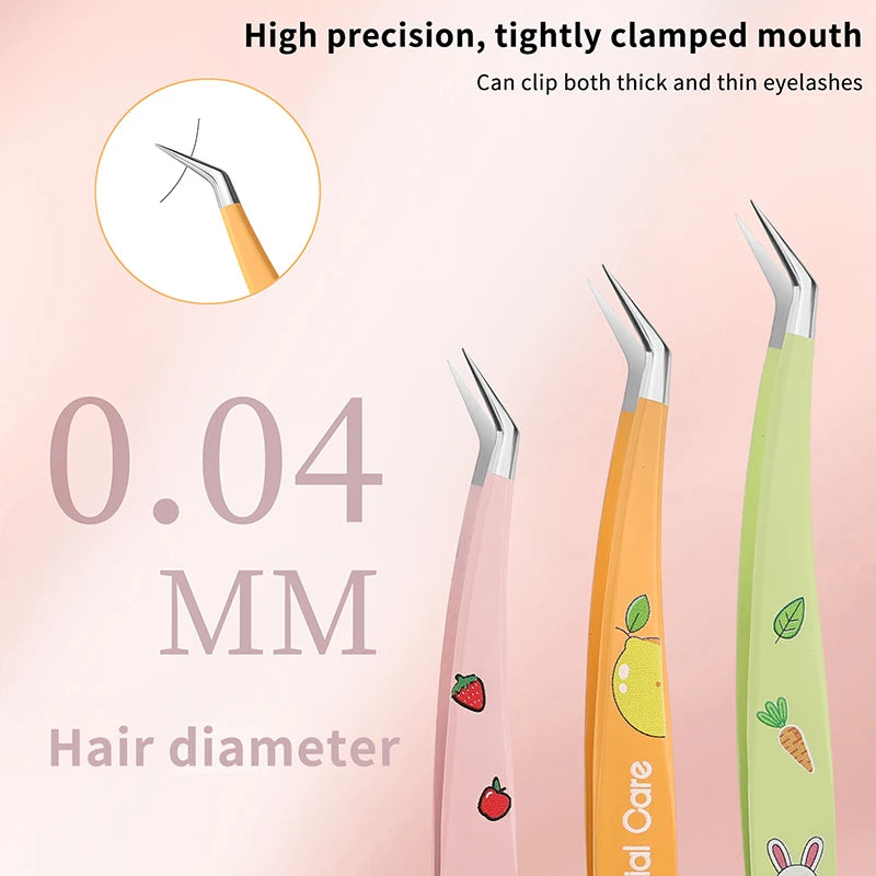 Stainless Steel Lash Extension Tweezers – Straight & Curved Lash Extension Tweezers QXL