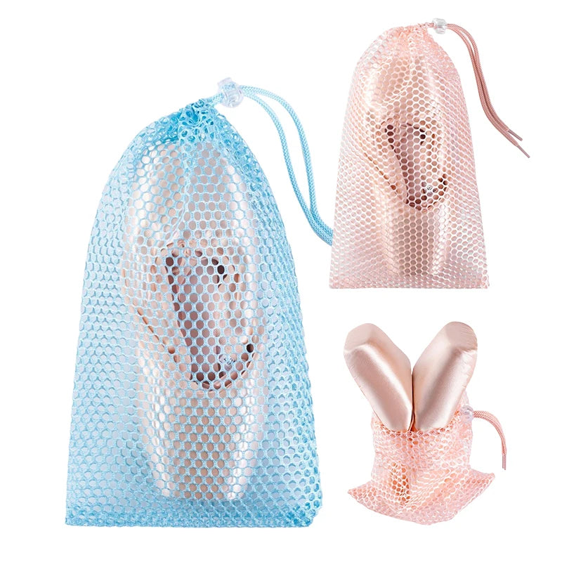 Drawstring Ballet Bag – Mesh Dance Shoe Bag for Girls Dance Drawstring Bag QXL