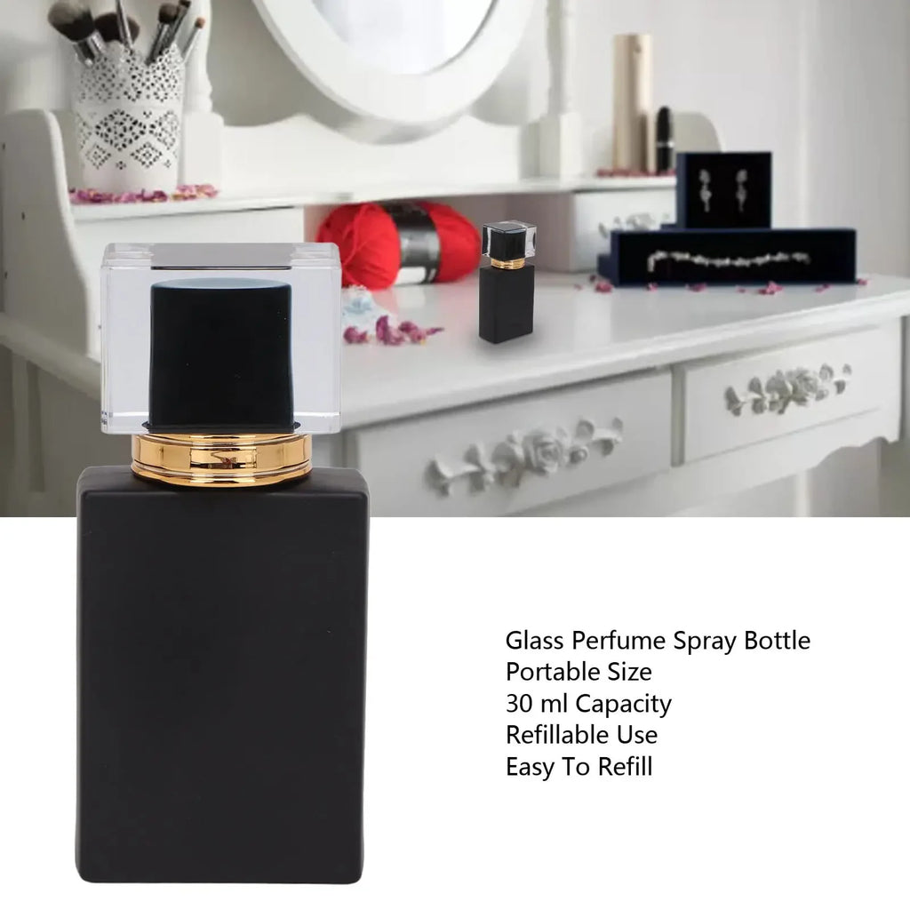 Frosted Glass Perfume Atomizer | Refillable Spray Bottle 30–50ml Perfume Atomizer QXL