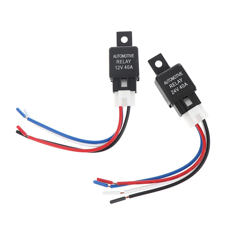 40A 4-Pin SPST Car Relay 12V 24V | Automotive Electrical Switch Automotive Relay QXL
