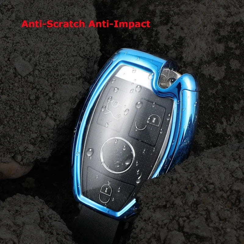 TPU Key Cover Case for Mercedes Benz A C E S G Class Fob Car Key Cover QXL