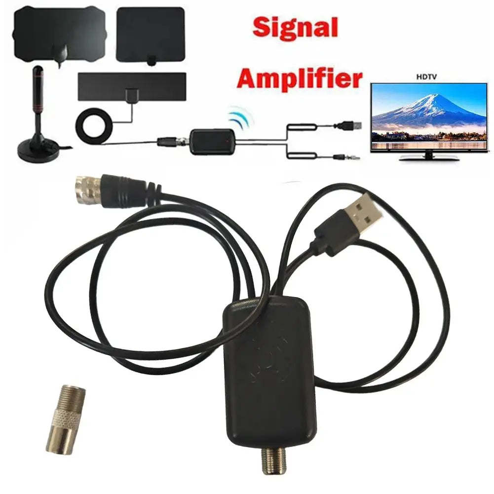 4K HD Digital TV Antenna Amplifier | High-Gain Signal Booster TV Antenna Amplifier QXL