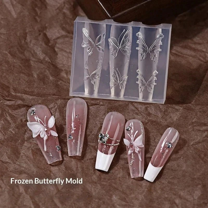 3D Butterfly Silicone Nail Art Mold | Reusable DIY Mold Nail Art Mold QXL