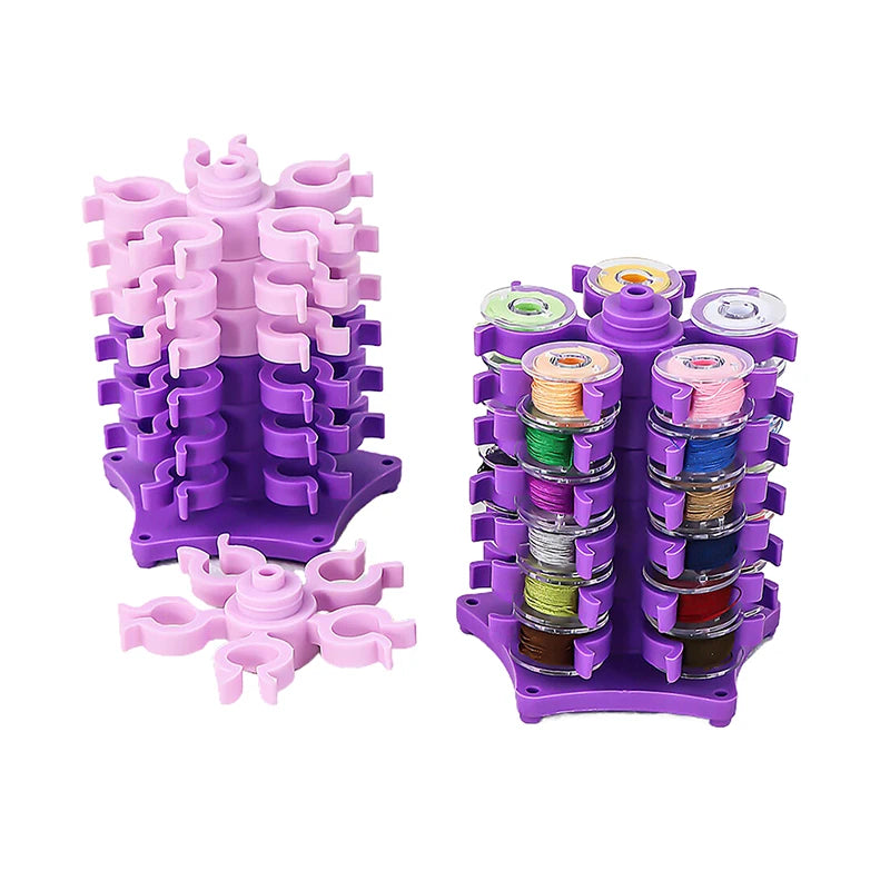 30-Spool Thread & Bobbin Tower Holder | Sewing Organizer Stand Thread Spool Organizer QXL