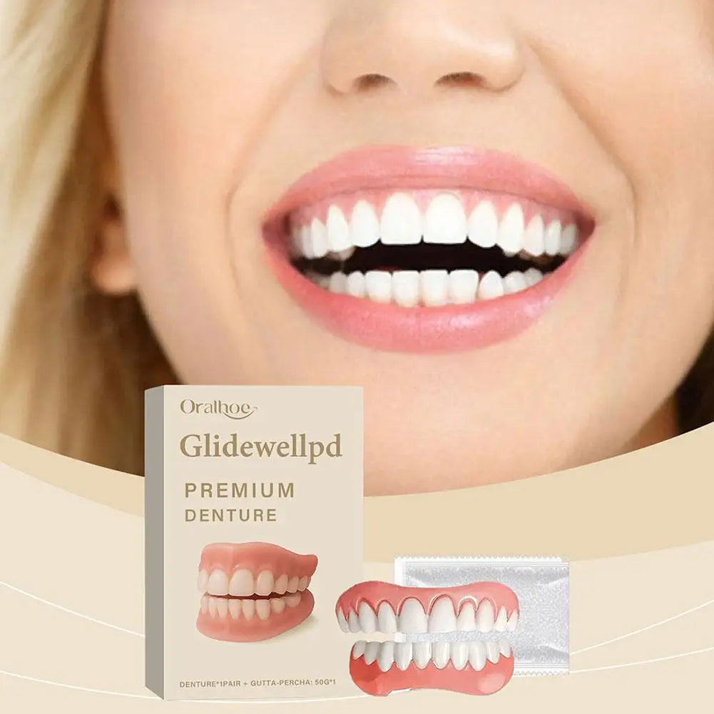 Reusable Silicone Denture Cover | Cosmetic Teeth Veneers Silicone Denture Cover QXL